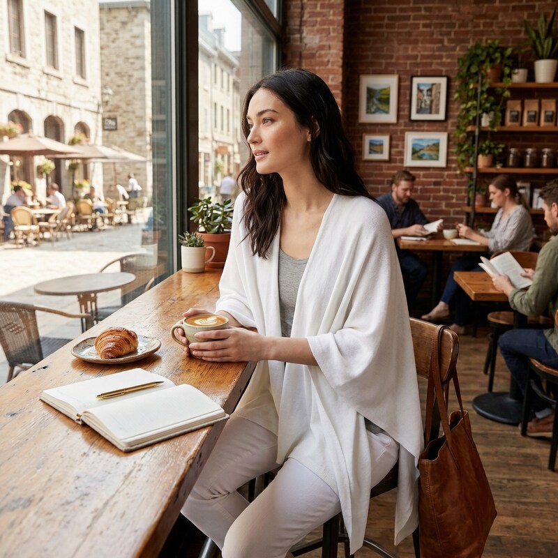 Calvin Klein Ombre Metallic Wrap, White One Size