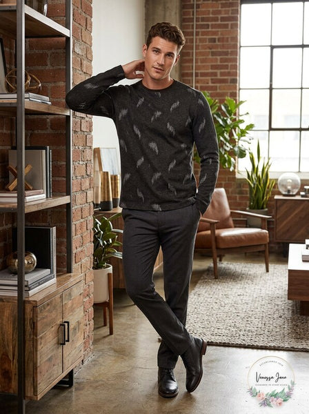 Alfani Mens Graphic Crew Neck T-Shirt, Size Small