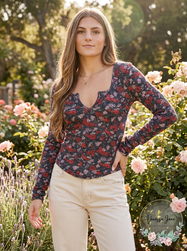Free People Ciara Waffle Knit Top, Size Small