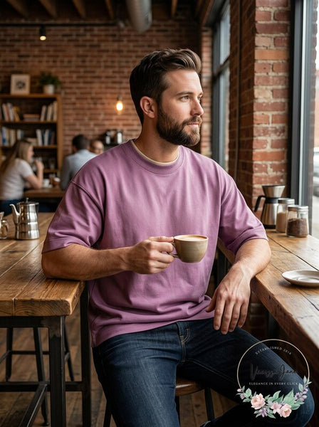 Amongst Others Boxy T Shirt Mens Short Sleeve Crew Neck Pullover Tee, Large