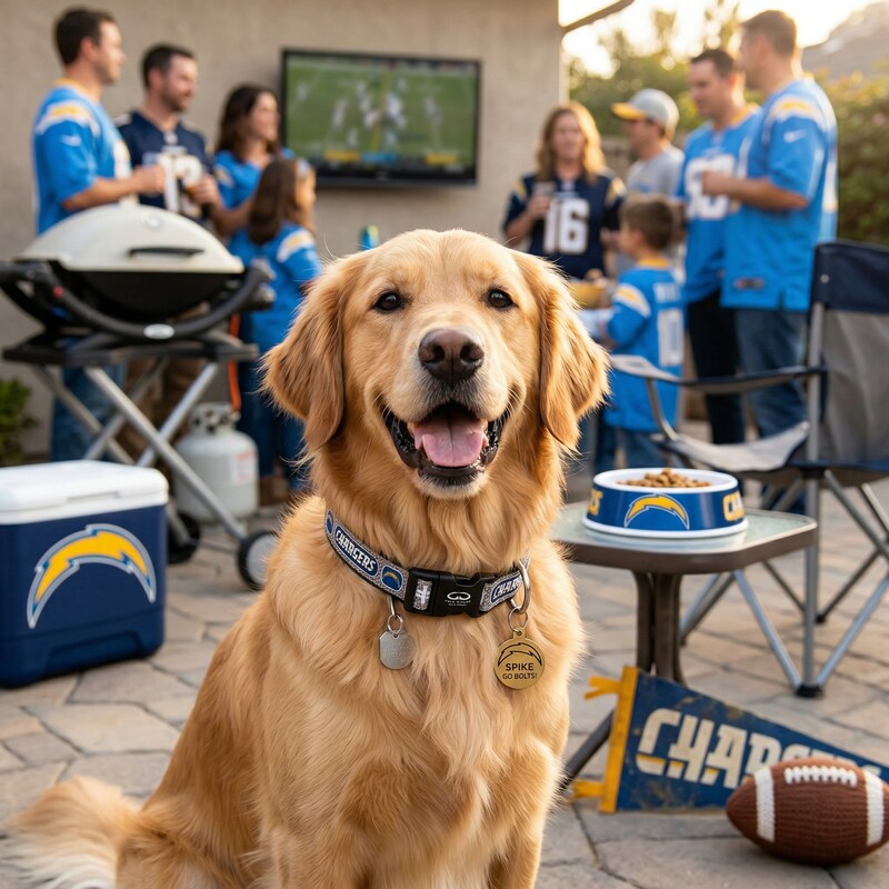 San Diego Chargers Reflective Large Football Collar