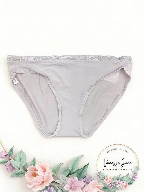 Le Mystere Women's Safari Bikini Panty, Frost Grey, Large