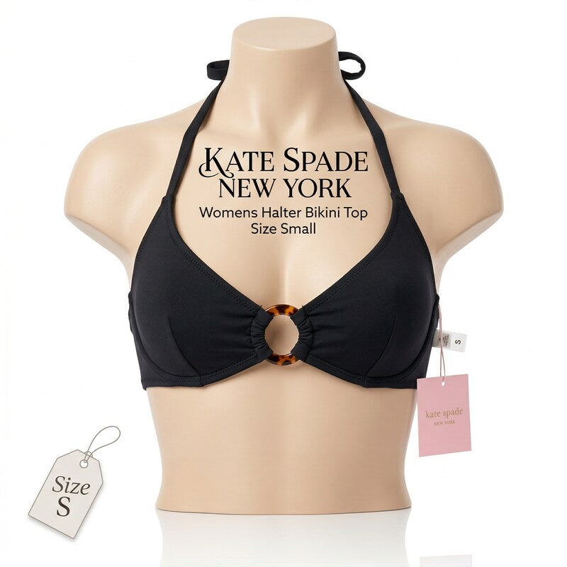 Kate Spade Womens Halter Bikini Top, Size Small