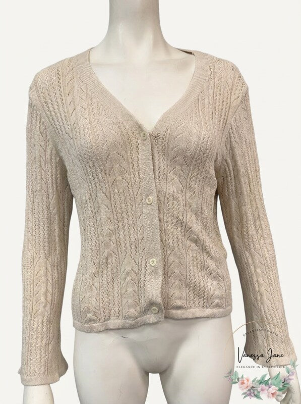 GRACE KARIN Women Lightweigt Crochet Knit Cardigan, Large