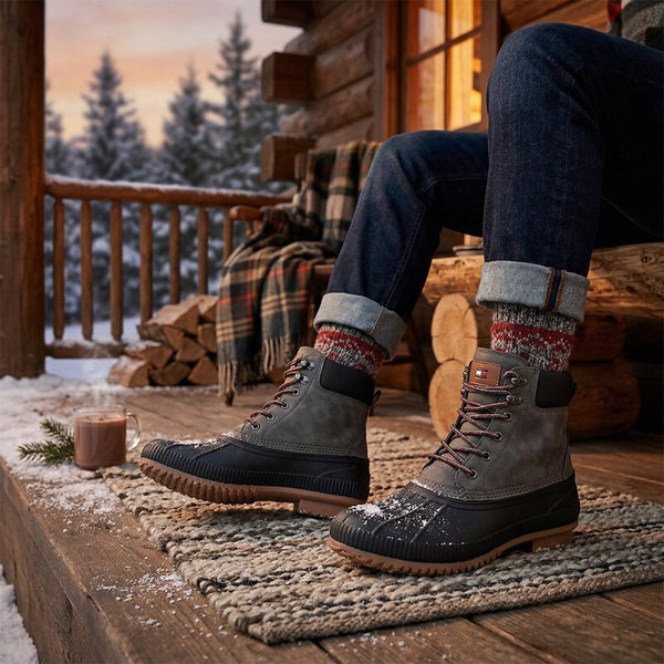 Tommy Hilfiger Mens Colorblock Duck Boots