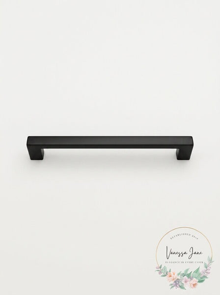 Emtek 86166 Trail 12 Inch Center to Center Handle Cabinet Pull Flat Black