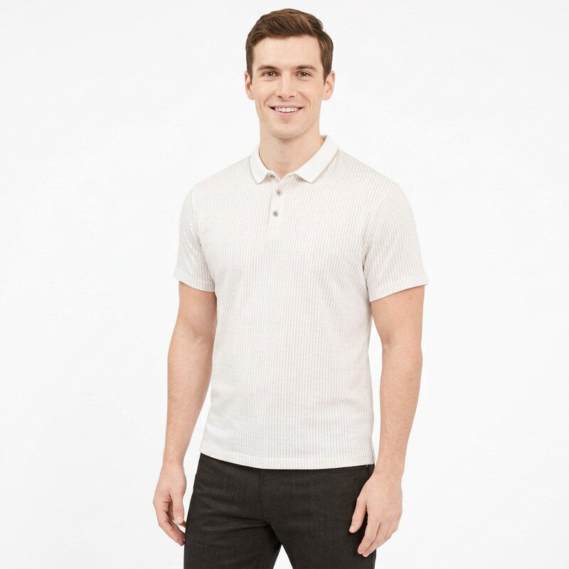 Alfani Mens Dot-Stripe Polo, Size XXL