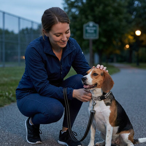 Aspen Pet Products Reflective Pad Adjustable Collar, Small Black