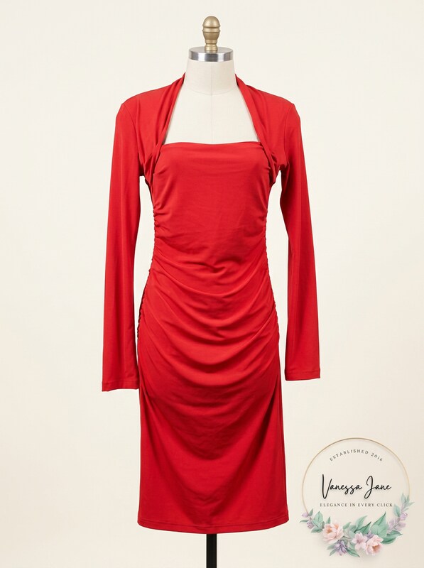 Victoria Secret Moda International Ruched Long Sleeve Dress,Size Small