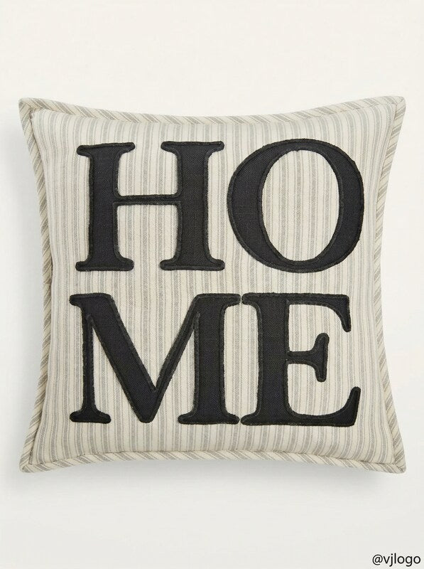 Lacourte Home Stripe Pillow -20x20/Black