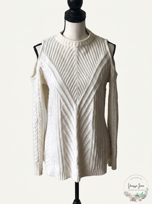 Central Park West Cold Shoulder Sweater, Size Small