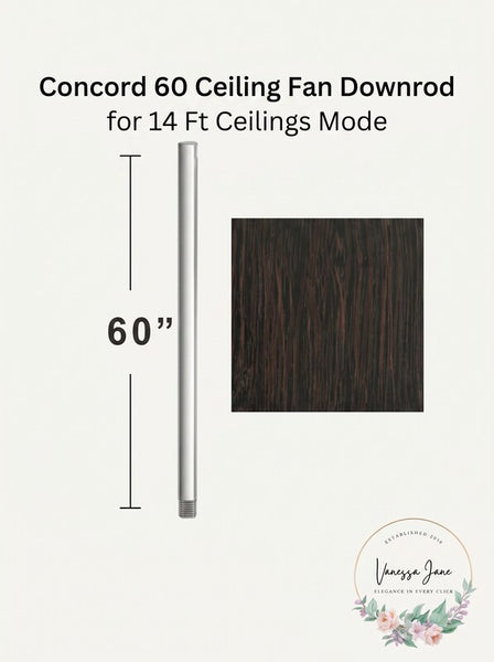 Concord 60 Ceiling Fan Downrod for 14 Ft Ceilings Mode