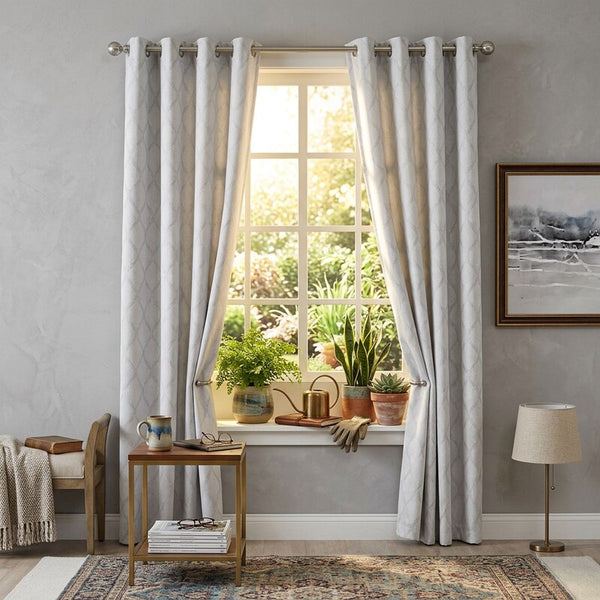 Sunsmart Taylor 50 x 95 Diamond Jacquard Total Blackout Window Panel