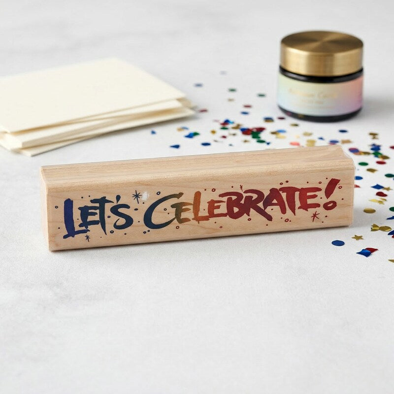 Lets celebrate Wood Mounted Rubber Stamp by Stamps Etc