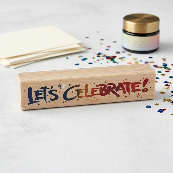 Lets celebrate Wood Mounted Rubber Stamp by Stamps Etc