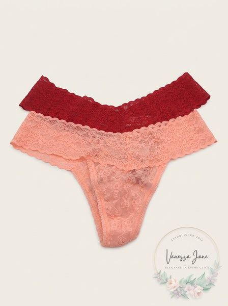 Victorias Secret Lace Thong Panties Combo, Size XS