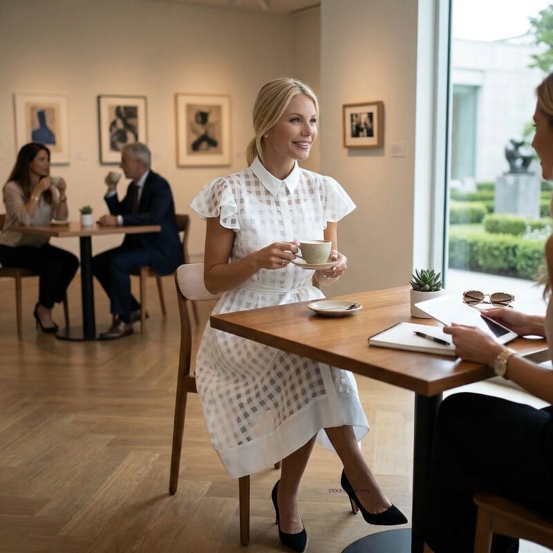 Julia Jordan Ivory Short Sleeve Textured Shirt Dress, Size 16