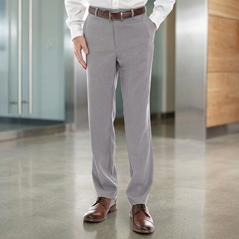 Michael Kors Solid Dress Pants, Light Gray, Size 37W