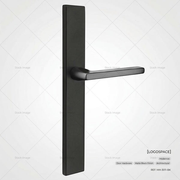 Emtek Helios Lever, Trim Size 1.5in x 11in Contemporary Modern Brass Trim Plate