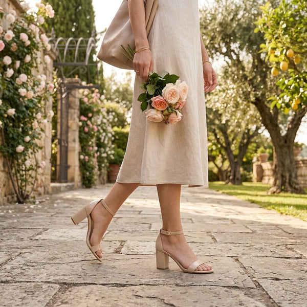 Bandolino Armory Ankle Strap Sandal, Size 7.5/Oat