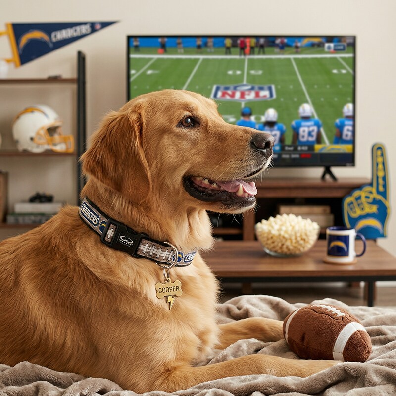 San Diego Chargers Reflective Large Football Collar