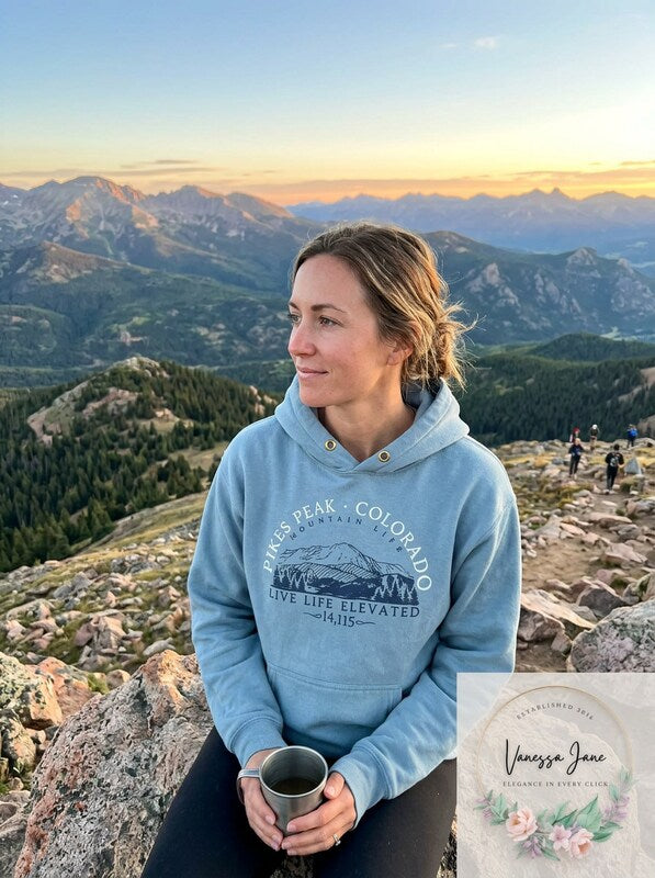 Pikes Peak Colorado Unisex Sweatshirt, Large