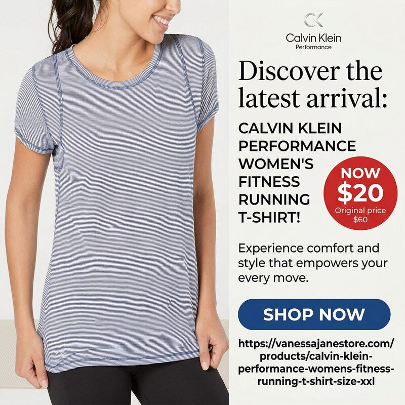 Calvin Klein Performance Womens Fitness Running T-Shirt,Size XXL