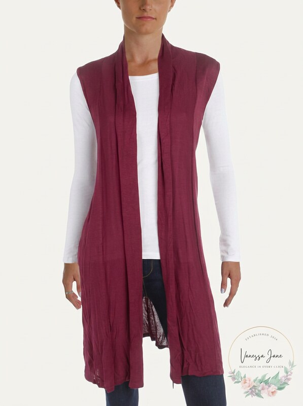 Joseph a Womens Ribbed Trim Sleeveless Duster Sweater, Size Medium