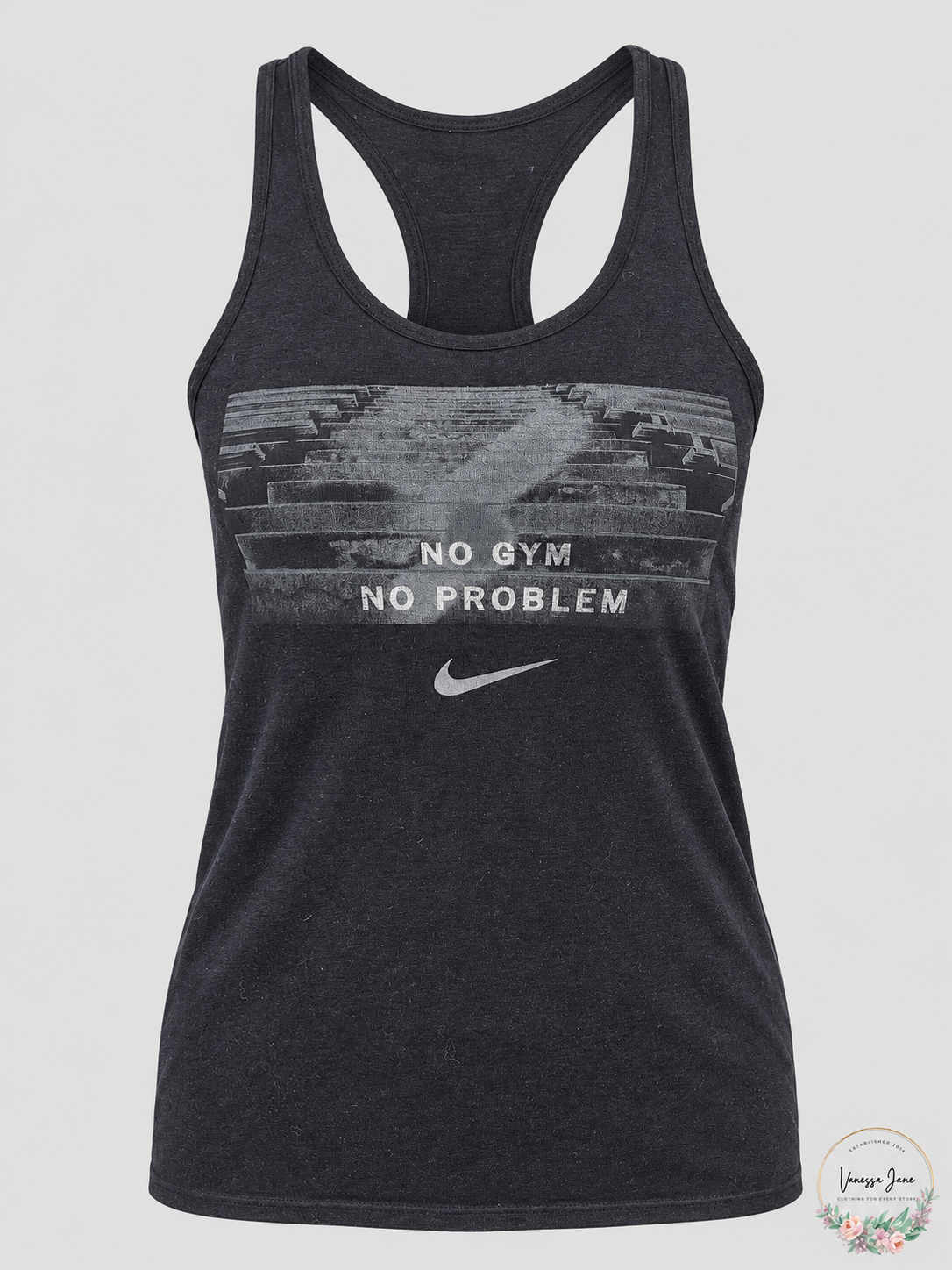 Nike Women's No Gym No Problem Racerback Tank Black Size XS stock