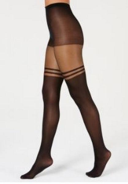 INC International Concepts I.N.C. Striped Mock Thigh-High Tights