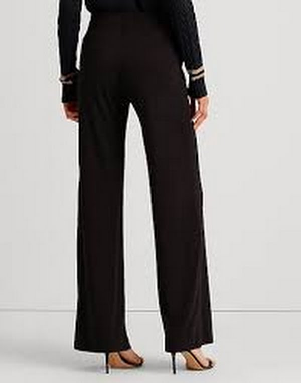 Lauren Ralph Lauren Womens Stretch Jersey Wide-Leg Pants, Size XL