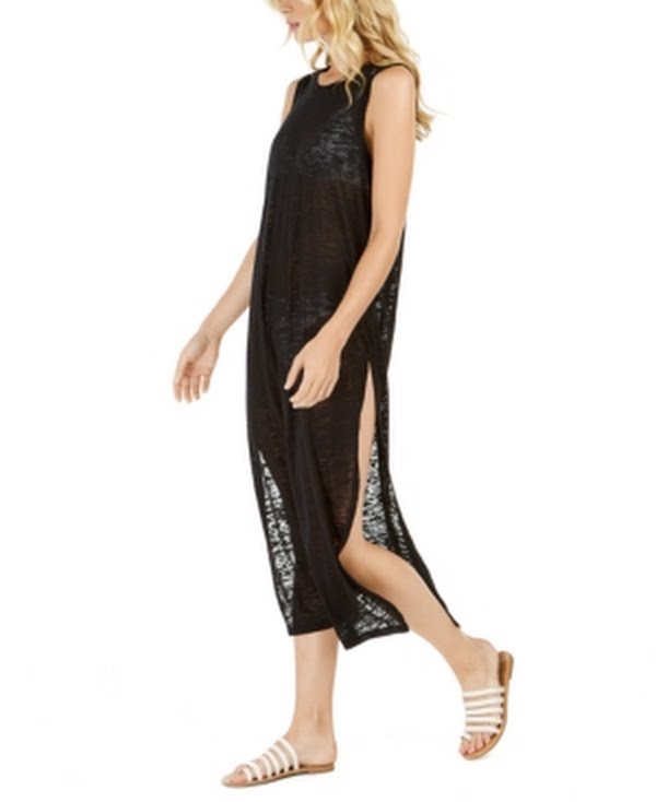 Calvin Klein Burnout Maxi Dress Swim Cover-up, Size L/XL