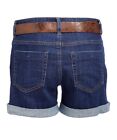 Dollhouse Juniors Ripped Belted Denim Shorts,Size W30