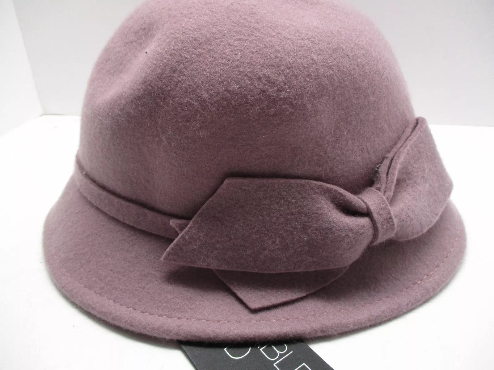 INC Womens Bow Cloche Wool Hat Dusty Lilac Adjustable One Size