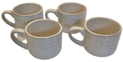 Belle Maison Espresso Coffee Cups with the word “ESPRESSO” Embossed