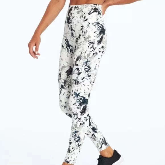 Balance Collection Womens Leggings BLACK - 25 Black Watercolor Floral Contender , Size S