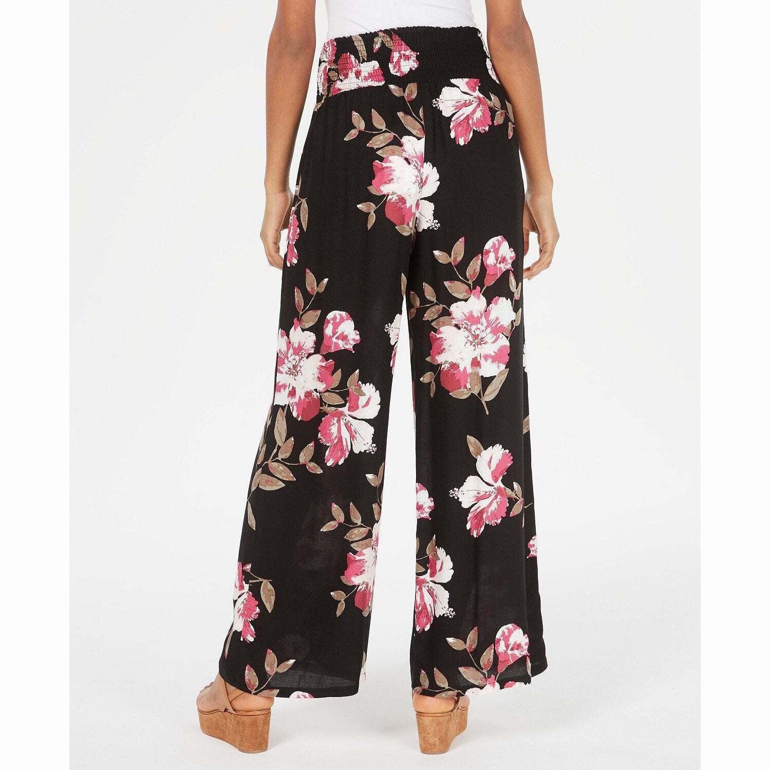 American Rag Juniors Floral Wide-Leg Pants, - Floral Size Large