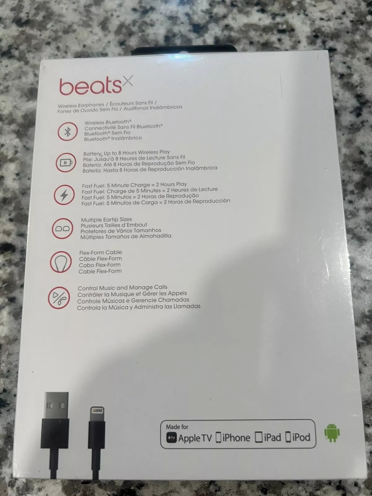 Beats by Dr. Dre BeatsX Ear Bud Headphones, Icon Collection