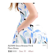 Alfani Printed Fit Flare Dress Dynamic Dance