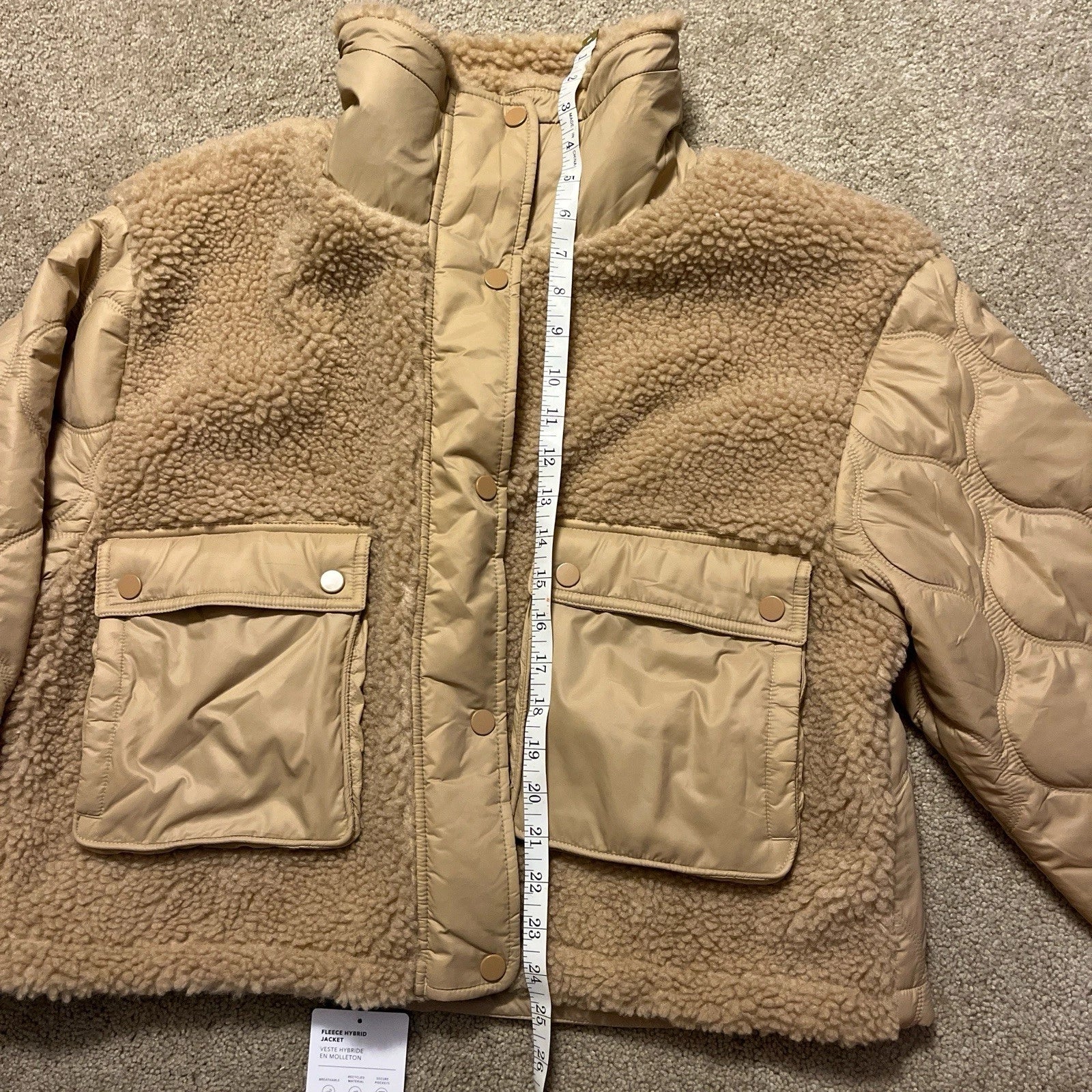 Athleta Fleece Hybrid Jacket, Size Large