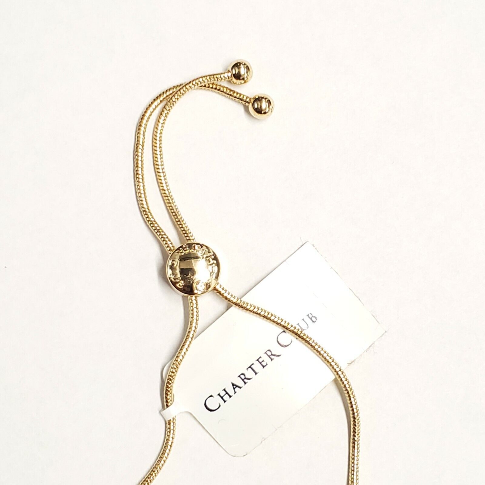 Charter Club Crystal and Stone Slider Bracelet