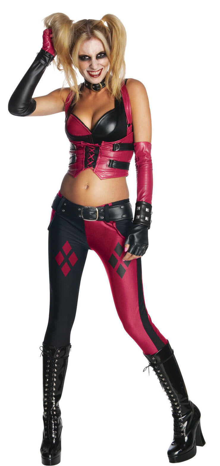 Secret Wishes Harley Quinn Batman Adult Womens Costume,Small