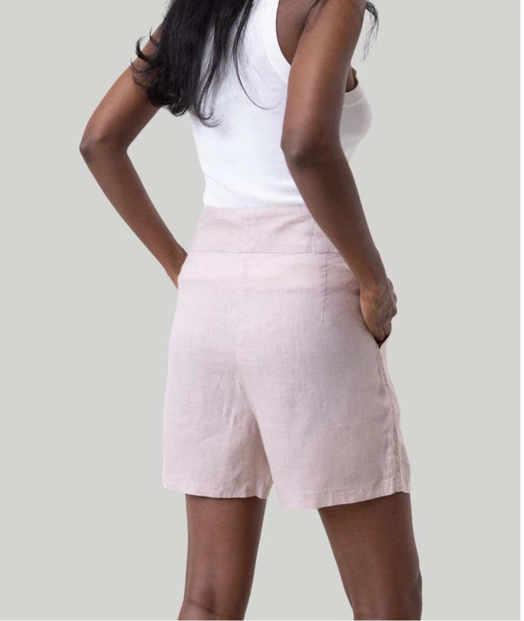 Reistor Womens Drawstring Shorts - Dusty Pink, Medium