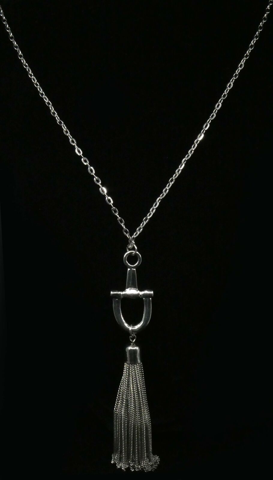 Charter Club Silver-Tone Chain Tassel Pendant Necklace