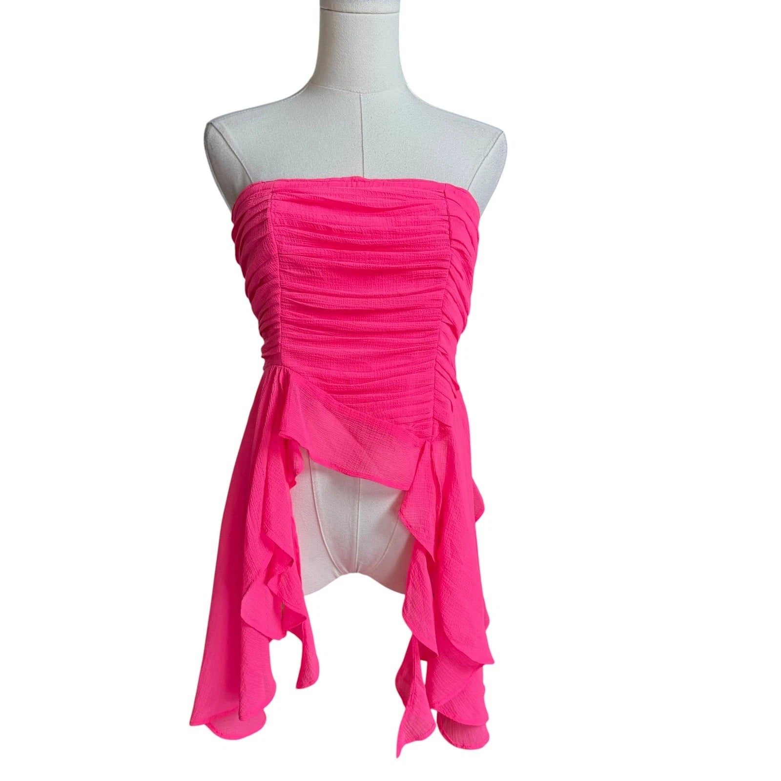 Free People Naeva Ruffle Top, Size Small