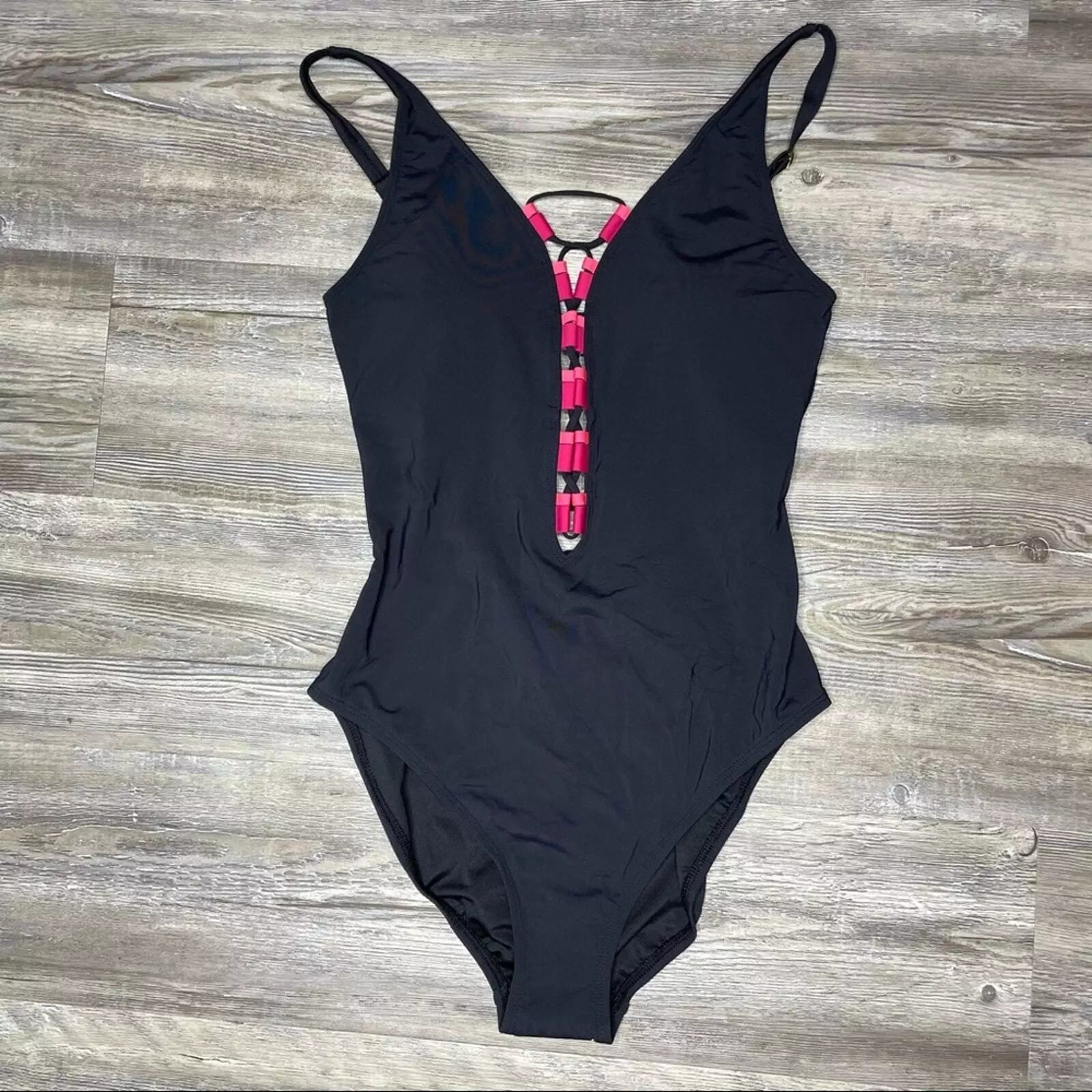 Bleu Rod Beattie James Bonded Black and Rouge One Piece, Size 4