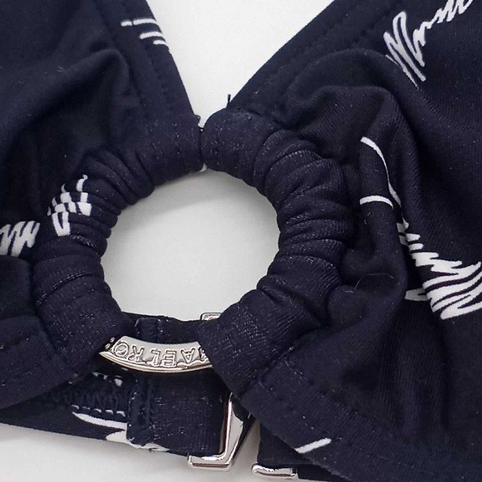 Michael Michael Kors Womens No Cup Tie Logo Ring Halter Bikini Top