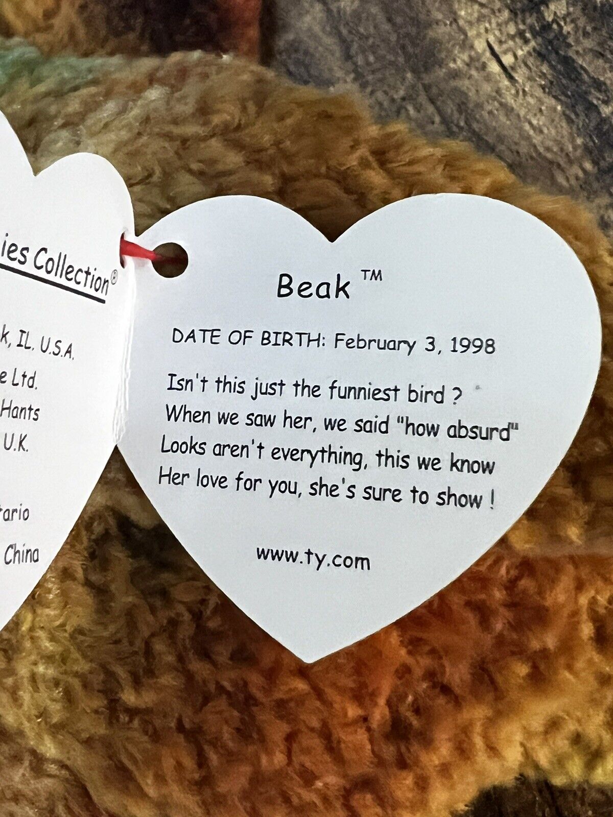 1998 beak beanie baby value online