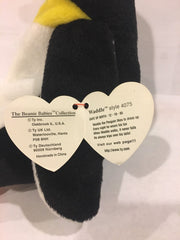 TY Beanie Baby - WADDLE the Penguin DOB December 19, 1995 MWMTs Collectible Toy