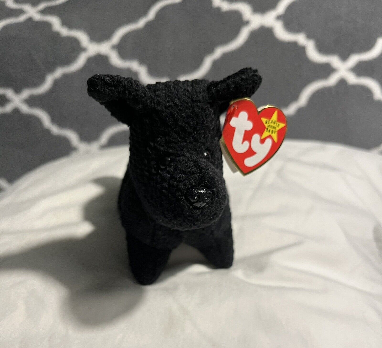 Ty Beanie Baby Scottie Scottish Terrier 6.5 Plush Dog PVC Pellets 1996 W/Tag